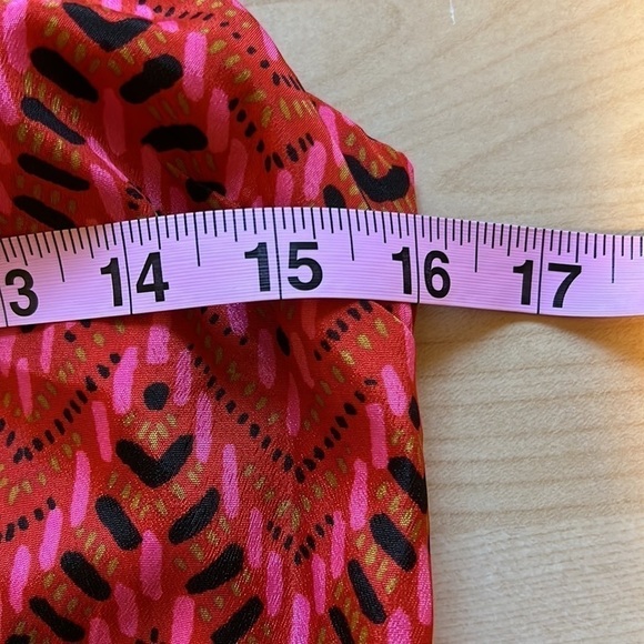 𝅺JACK Pink Red Geometric Sleeveless Keyhold back Skater Dress  Size: Small - Picture 11 of 14